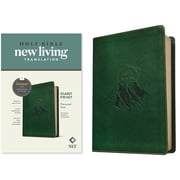 NLT Personal Size Giant Print Bible, Filament Enabled Leatherlike, Evergreen Mountain, Red Letter, Hardcover
