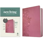 NLT Personal Size Giant Print Bible, Filament Enabled Edition Red Letter, Leatherlike, Peony Pink, Hardcover