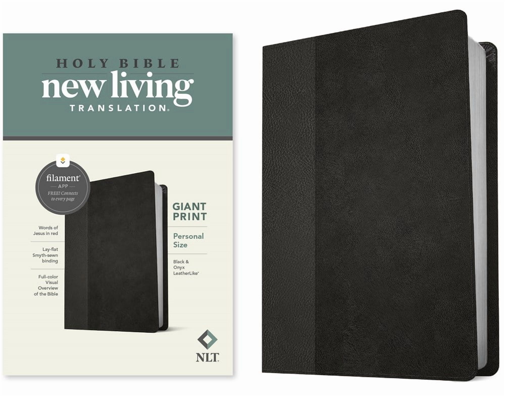 NLT Personal Size Giant Print Bible, Filament Enabled (LeatherLike