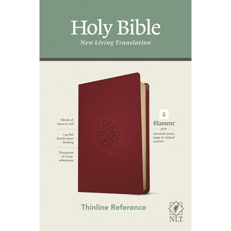 NLT Thinline Reference Bible/Filament Enabled Edition-Berry LeatherLike