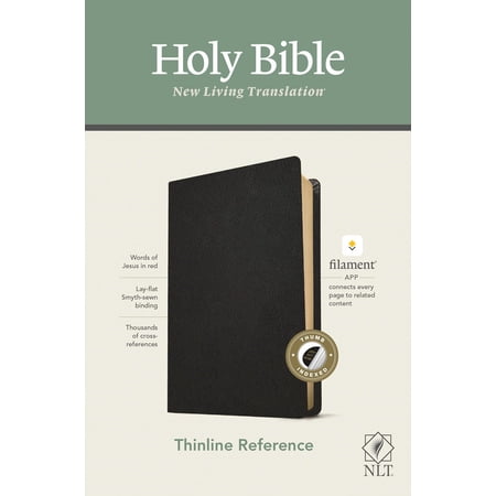 NLT Thinline Reference Bible/Filament Enabled Edition-Black Genuine Leather Indexed