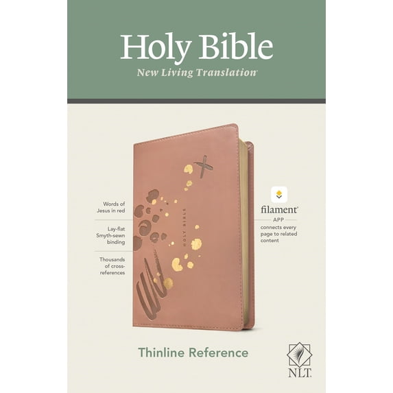 NLT Thinline Reference Bible/Filament Enabled Edition-Pink LeatherLike