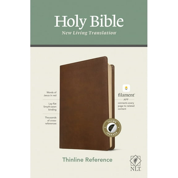 NLT Thinline Reference Bible/Filament Enabled Edition-Rustic Brown LeatherLike Indexed