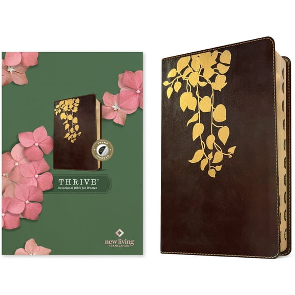 NLT Thrive Devotional Bible for Women (Leatherlike, Cascade Deep Brown, Indexed), (Hardcover)