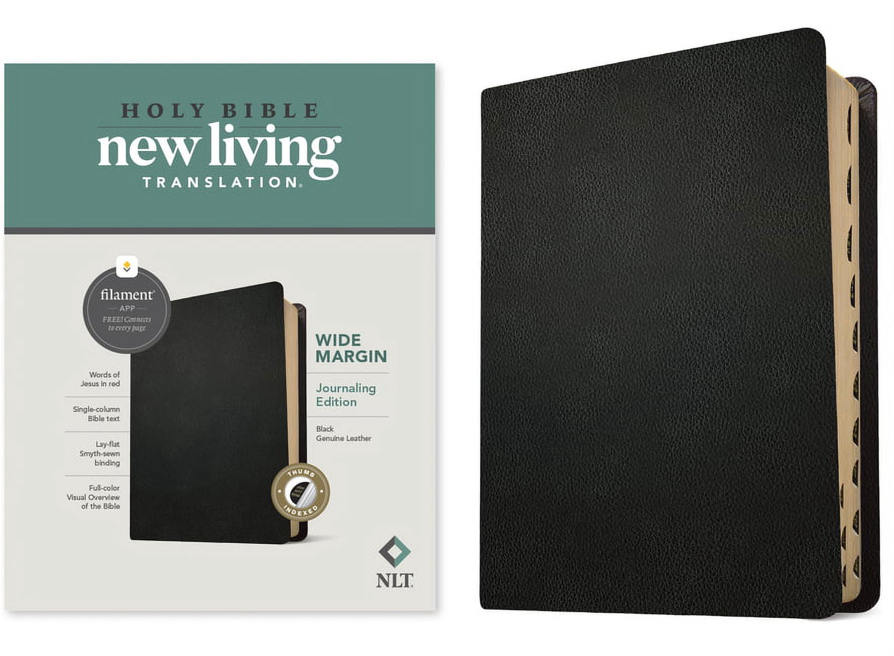 NLT Wide Margin Bible, Filament Enabled Edition, Black - Walmart.com