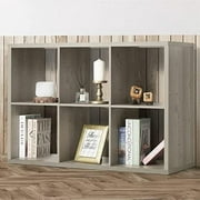 NLTBONNIE 13-Inch Cube  Organizer   with Extra Thick Exterior Edge  Room Open   Divider  Bookcase  6-Cube / 8-Cube / 9-Cube  Colors Available in Rustic Grey Oak and White