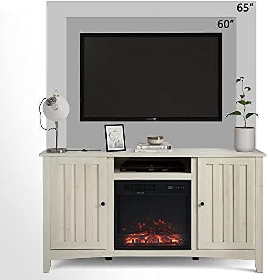 NLTBONNIE Fireplace TV Stand Entertainment Center for TV up to 65 Inch