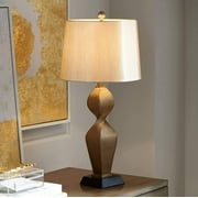 NLTBONNIE Helen 30" Tall Twist Sculptural Large Modern End Table Lamp Gold Finish Single Living Room Bedroom Bedside Nightstand House Office Home Reading Kitchen Entryway Console Fami
