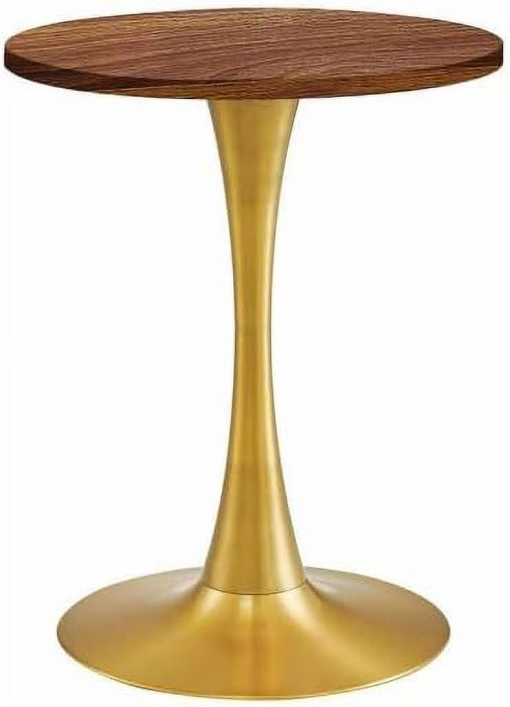 NLTBONNIE Modern Round Gold Coffee Table Round Dining Table Modern