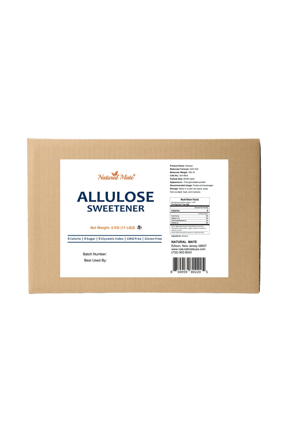 Allulose Natural Bulk Sweetener: Plant Based Keto Diet Friendly Sugar Free Substitute Sweetener - Baking & Beverages | Pack of 1, 11-LB(5-KG)/Each, Total Servings 1250