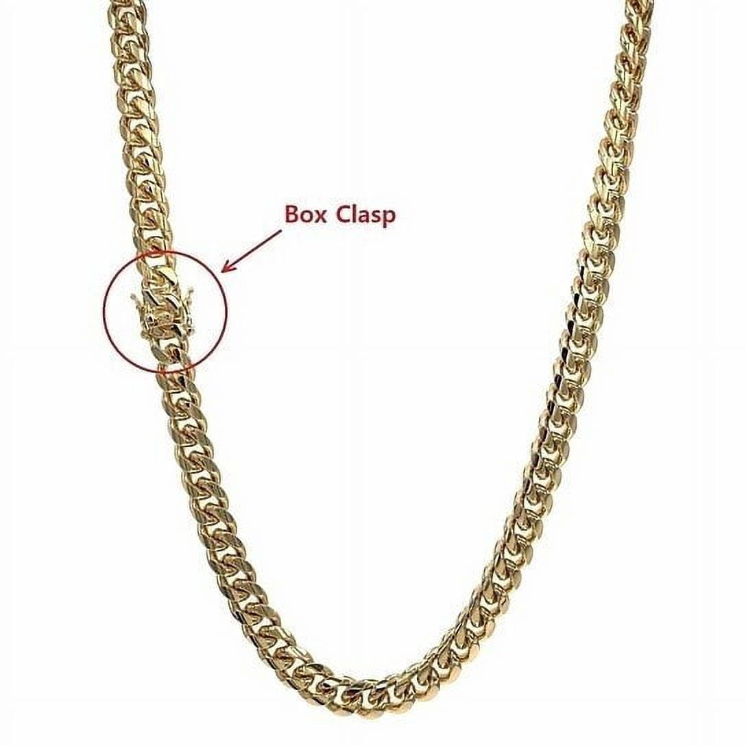 14K Real Gold Miami Cuban Link Chain Necklace For Men Women – JewelHeart