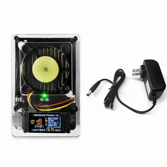 NMAxe Bitcoin NM Miner BM1366 ASIC Chip Solo Ultra 500G Fully Colorful Open-Source Home Use Low Power US Plug,1 * Mining Machine,Black