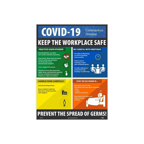 NMC - Safety poster - keep the workplace safe - rectangular - 17.99 in x 24.02 in - wall mountable - PolyTag