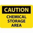 thumbnail image 1 of National Marker C126R OSHA Caution Chemical Storage Area Sign, 7 x 10 in. - Yellow & Black, 1 of 1