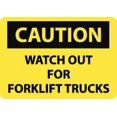 thumbnail image 1 of "Caution - Watch Out for Fork Lift Trucks", 10" Long x 14" Wide, Aluminum Safety Sign, 1 of 1