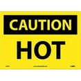 thumbnail image 1 of National Marker C35PB Caution Hot Safety Signs - Vinyl - 10 x 14 in. - Yellow & Black, 1 of 1