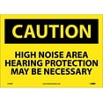 thumbnail image 1 of NMC Signs C520Pb, Caution High Noise Area Hearing Protection Sign, 10 X 14, Pressure Sensitive Vinyl .0045, 1 of 3