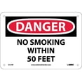 thumbnail image 1 of NMC Signs D124R, Danger No Smoking Within 50 Feet Sign, 7 X 10, Rigid Plastic .050, 1 of 1