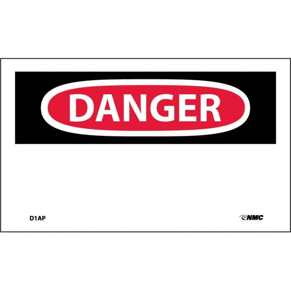 NMC Signs D1Ap, Danger Label, 3 X 5, Pressure Sensitive Vinyl .0045
