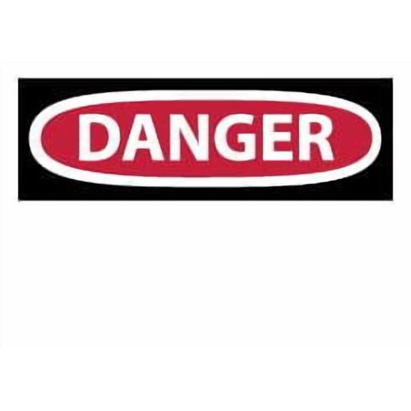 5 Qty 1 Pack Accident Prevention Label, Header: DANGER
