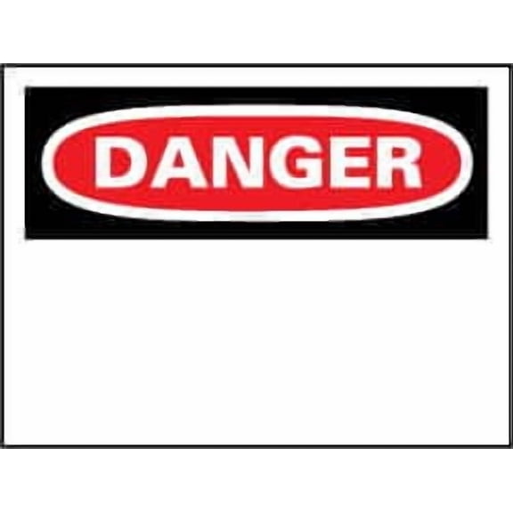 AccuformNMC D1R Sign: Rectangle, "Danger" Plastic, Wall Mount, 7" High