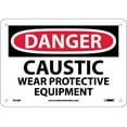 thumbnail image 1 of NMC Signs D238R, Danger Caustic Wear Protective Equipment Sign, 7 X 10, Rigid Plastic .050, 1 of 1