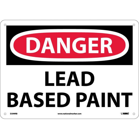 NMC Signs D299Rb, Lead Based Paint Sign, 10 X 14, Rigid Plastic .050