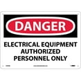 thumbnail image 1 of NMC Signs D433Rb, Danger Electrical Equipment Sign, 10 X 14, Rigid Plastic .050, 1 of 1