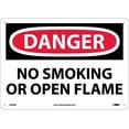 thumbnail image 1 of NMC Signs D648Rb, Danger No Smoking Or Open Flame Sign, 10 X 14, Rigid Plastic .050, 1 of 1