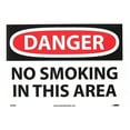 thumbnail image 1 of NMC D80RB OSHA Sign Legend DANGER NO SMOKING IN THIS AREA 14 Length x 10 Height Rigid Plastic Black Red on White, 1 of 1