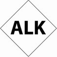 thumbnail image 1 of National Marker DCL136 Alk NFPA Label Symbol, 7.50 x 7.50 in. - White & Black - Pack of 5, 1 of 1
