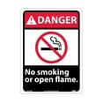 thumbnail image 1 of NMC Signs Dga53Rb, Danger No Smoking Or Open Flame Sign, 14 X 10, Rigid Plastic .050, 1 of 1