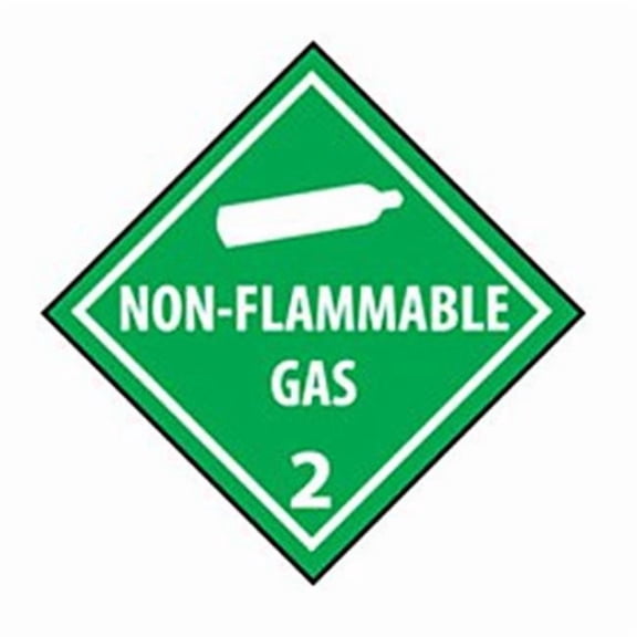 National Marker DL6P Non Flammable Gas 2 DOT Placard