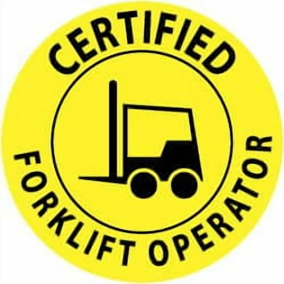 25 Qty 1 Pack Certified Forklift Operator, Hard Hat Label