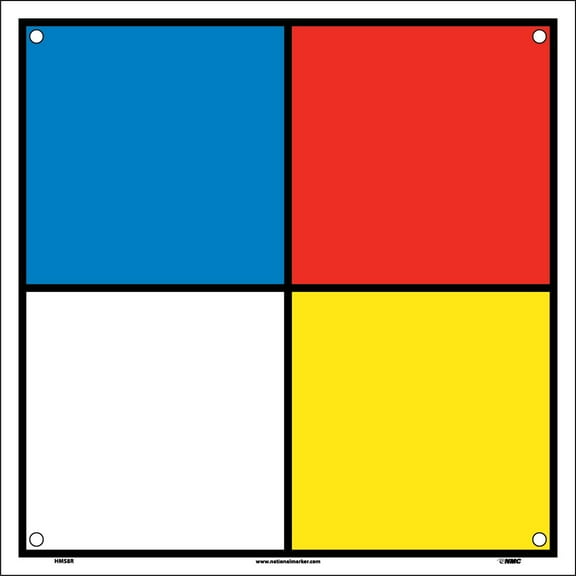 NMC Signs Hms8R, Hazardous Materials System Labels, 8 X 8, Rigid Plastic .050