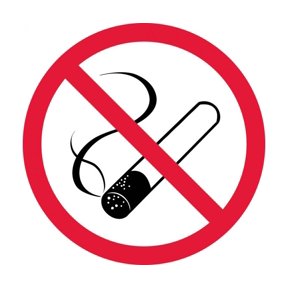 NMC Signs Iso219Ap, No Smoking Iso Label, 2 X 2, Pressure Sensitive Vinyl .0045