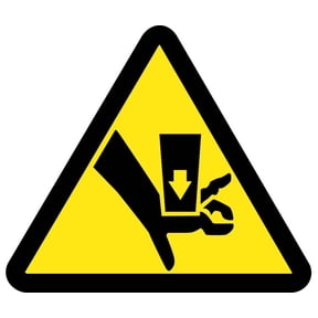 NMC Signs Iso244Ap, Crush Hazard Iso Label, 2 X 2, Pressure Sensitive Vinyl .0045