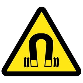 NMC Signs Iso458Ap, Graphic Strong Magentic Field Hazard Iso Label, 4 X 4, Pressure Sensitive Vinyl .0045