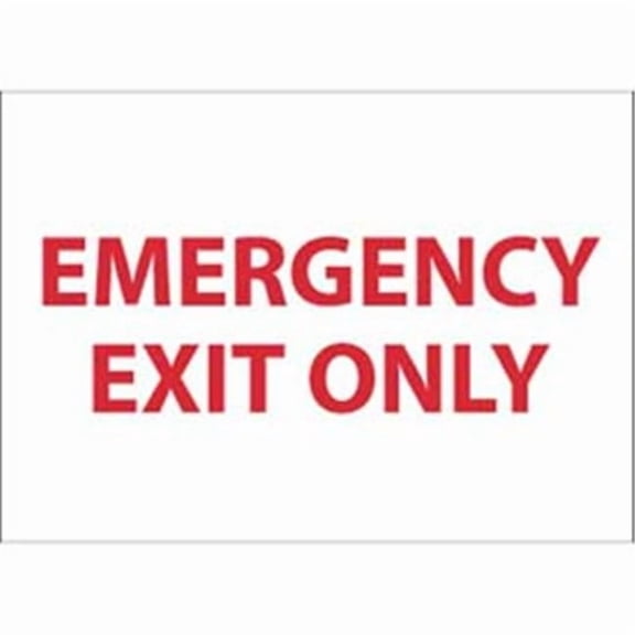 National Marker M34P Emergency Exit Fire Sign, 7 x 10 in. - White & Red