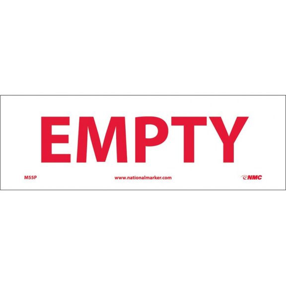NMC Signs M55P, Empty Sign, 4 X 12, Pressure Sensitive Vinyl .0045