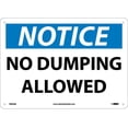 thumbnail image 1 of NMC Signs N305Ab, Notice No Dumping Allowed Sign, 10 X 14, Aluminum .040, 1 of 1