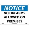 thumbnail image 1 of NMC Signs N309Rb, Notice No Firearms Allowed On Premises Sign, 10 X 14, Rigid Plastic .050, 1 of 1