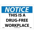 thumbnail image 1 of NMC Signs N350Pb, Notice This Is A Drug-Free Workplace Sign, 10 X 14, Pressure Sensitive Vinyl .0045, 1 of 1
