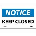 Keep Rigjht Sign NMC Signs N368Ap, Notice Keep Closed Label, 3 X 5, Pressure Sensitive ...