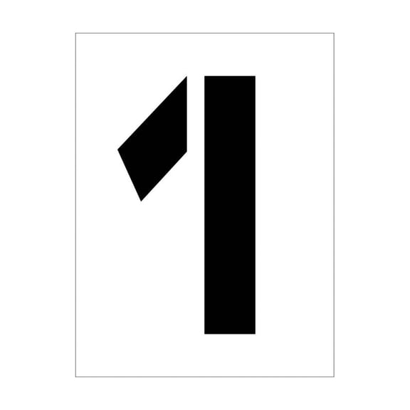 NMC Signs Pmc12-1, Individual Character Stencil 12" Number Set, 16 X 12, Polyethlyene .060 (Stencils)