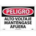 thumbnail image 1 of NMC Signs Spd139Rb, Danger High Voltage Sign - Spanish, 10 X 14, Rigid Plastic .050, 1 of 1