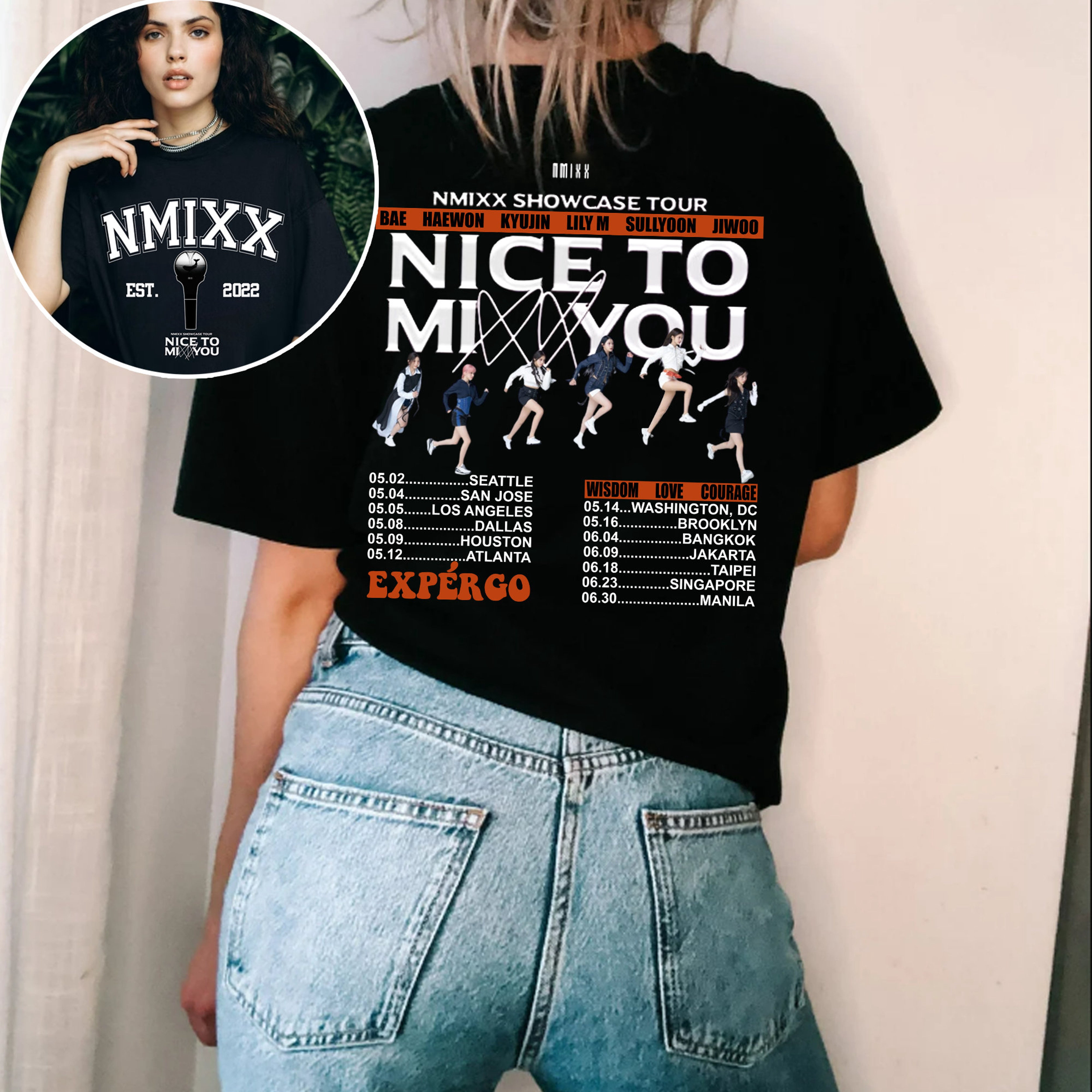 NMIXXサインTシャツ