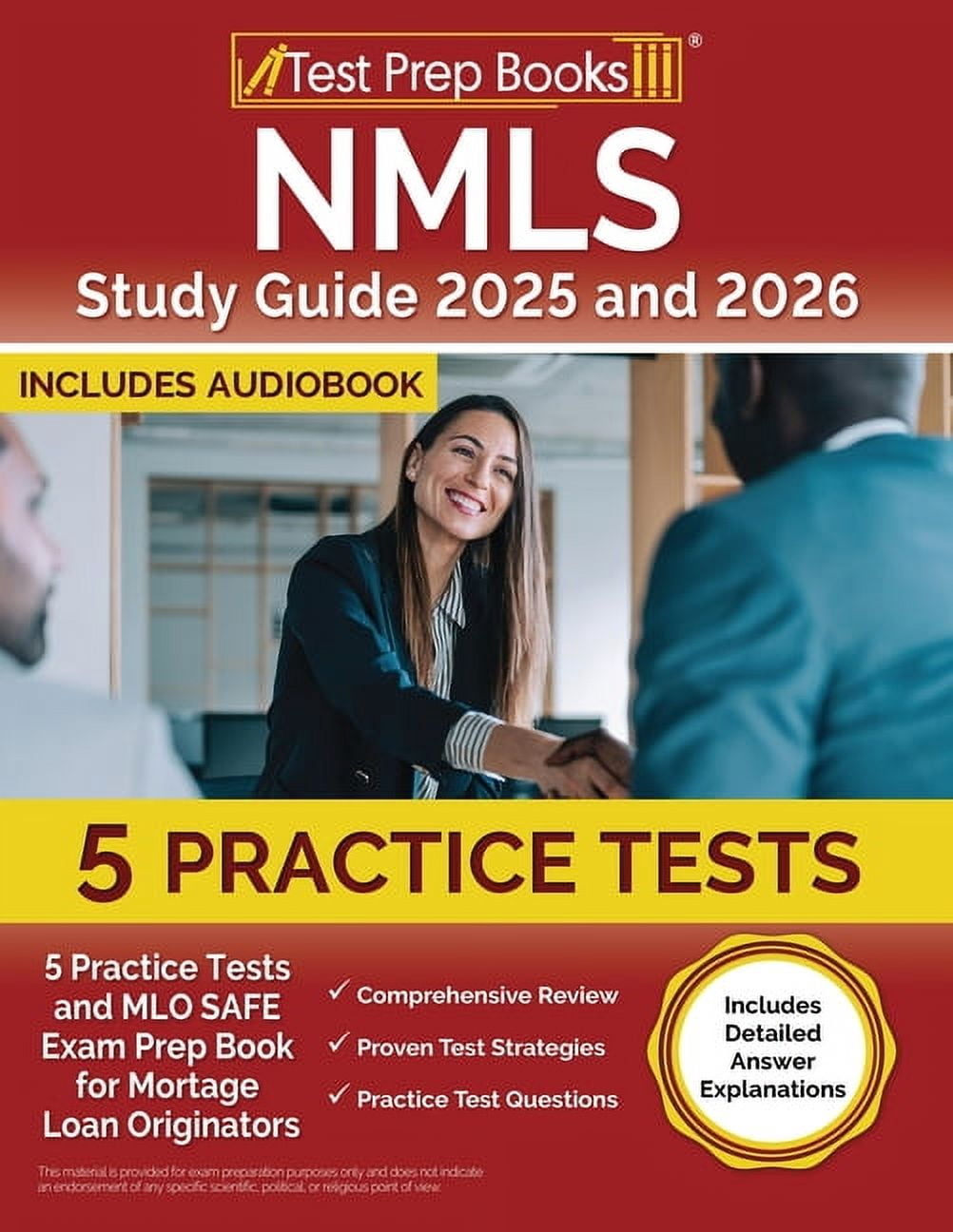 NMLS Study Guide 2025 and 2026: 5 Practice Tests and MLO SAFE Exam Prep Book for Mortgage Loan Originators [Includes Det, (Paperback)