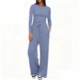 thumbnail image 1 of NMMUED 2 Piece Lounge Sets for Women Long Sleeve Two Piece Sets for Women Fall Outfits 2026 Two Piece Travel Sweatsuits Business Casual Fashion Clothes Light Blue M, 1 of 6