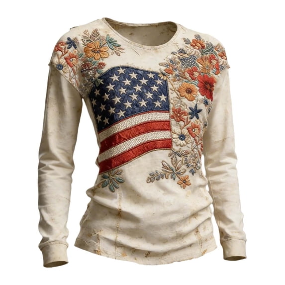 NMMUED 250 Anniversary USA Shirt American Flag Shirt 1776–2026 Patriotic Shirt Spring Patriotic Shirts Apparel Graphic Tee Flag Print 4th of July Shirts Beige M